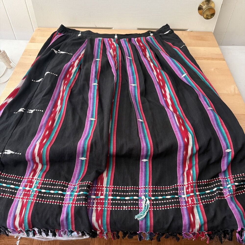 Vintage 80s/90s, Orients Exclusive by Kohli  Southwest Tribal Boho Midi Skirt L